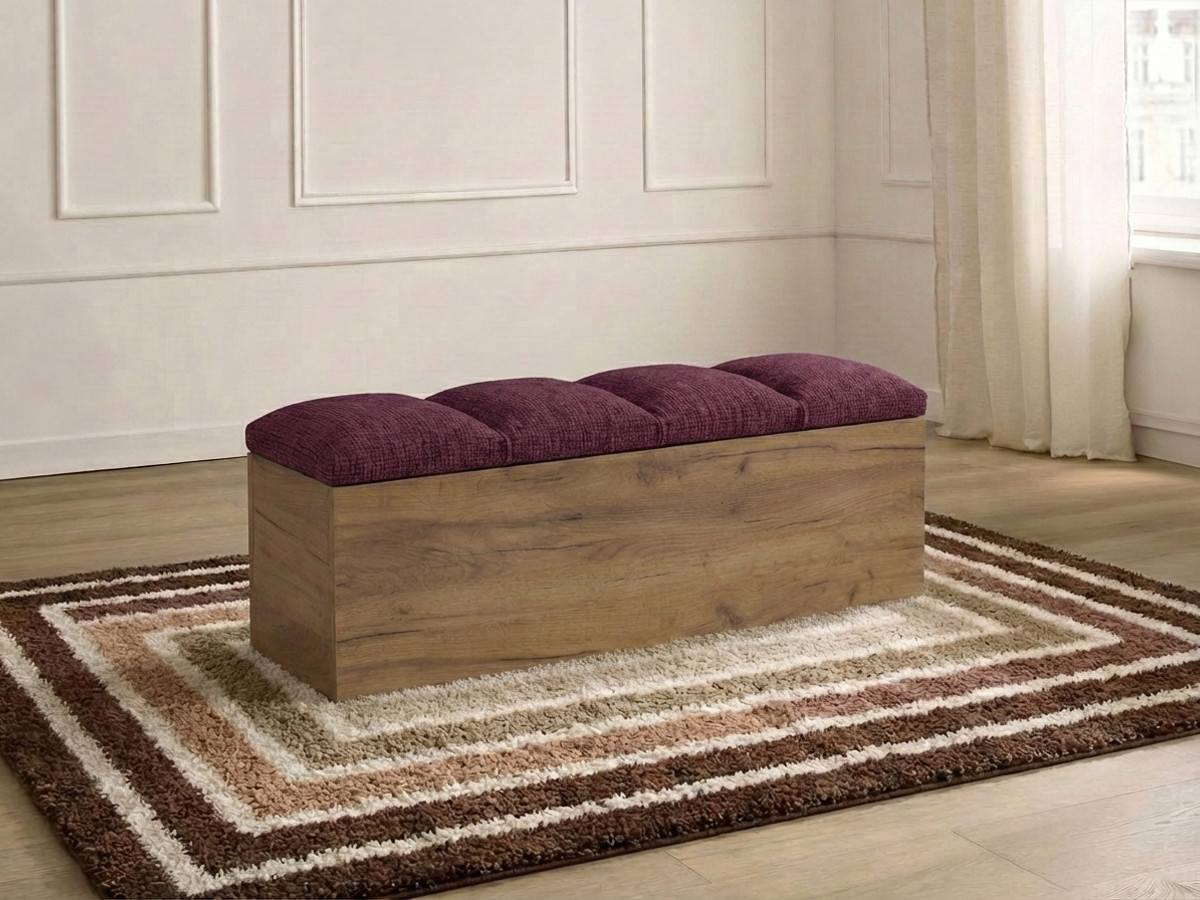 Bout de lit KUMO texturé rouge — vue 6