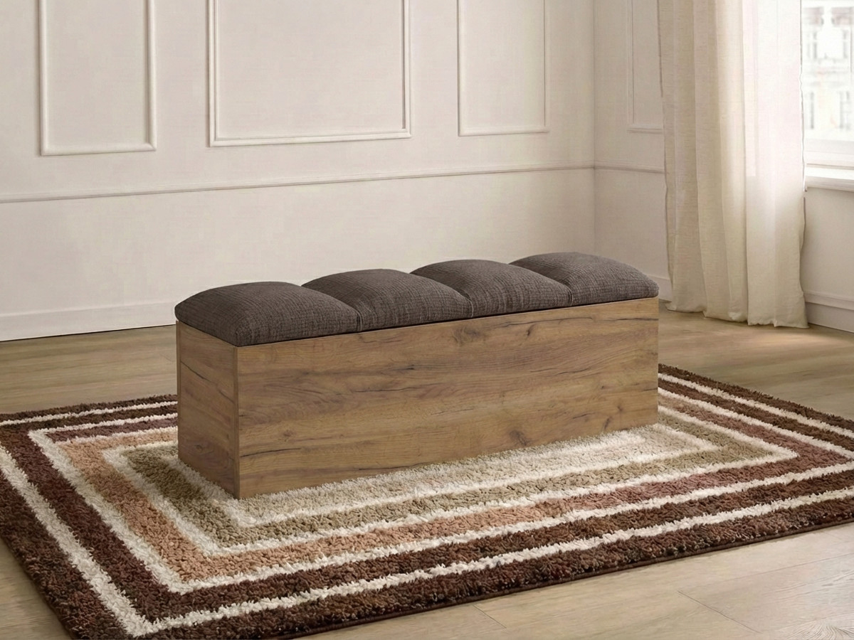 Bout de lit KUMO texturé taupe — vue 6