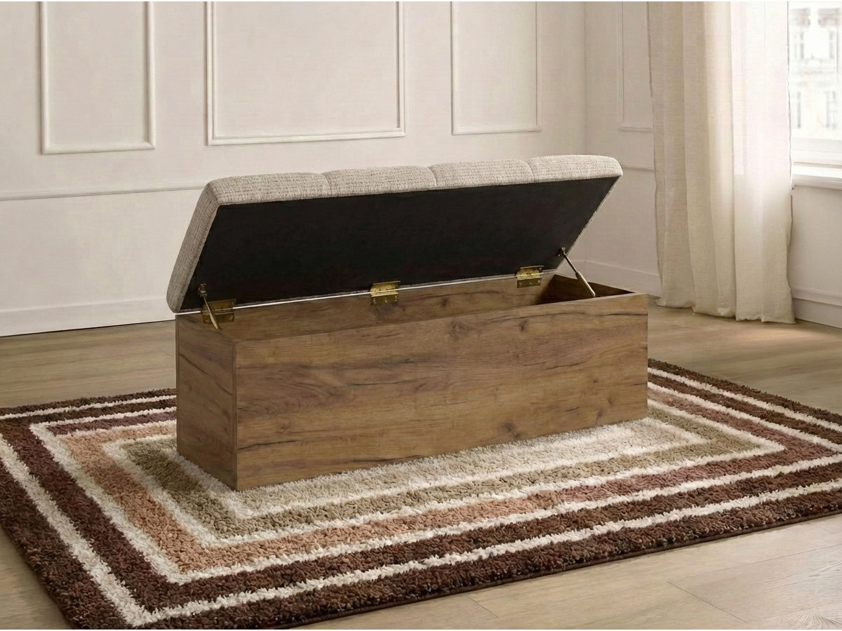 Bout de lit KUMO texturé beige — vue 5