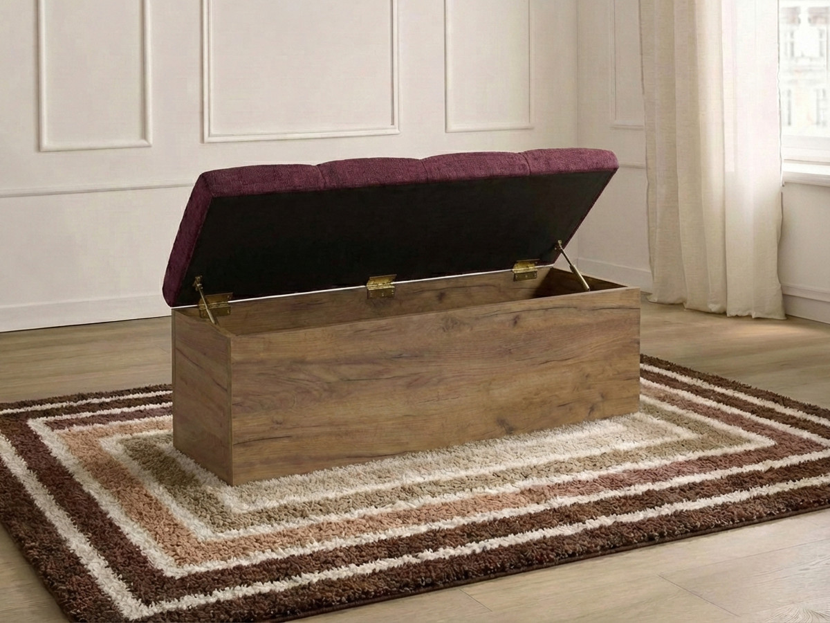 Bout de lit KUMO texturé rouge — vue 5