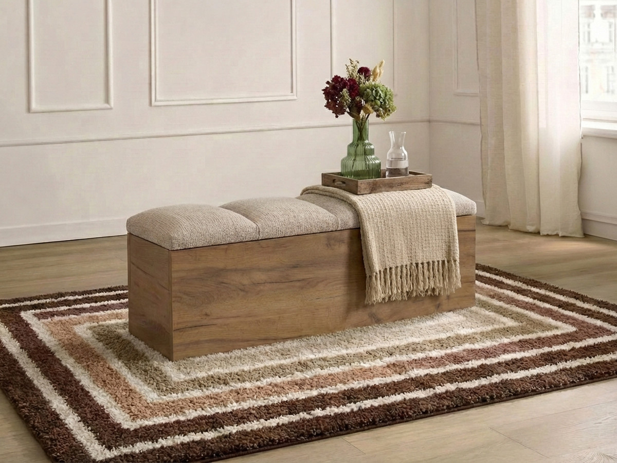 Bout de lit KUMO tissu texturé