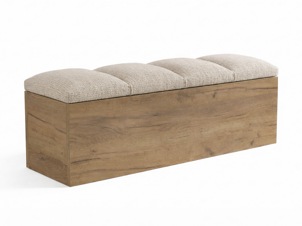 Bout de lit KUMO texturé beige — vue 3