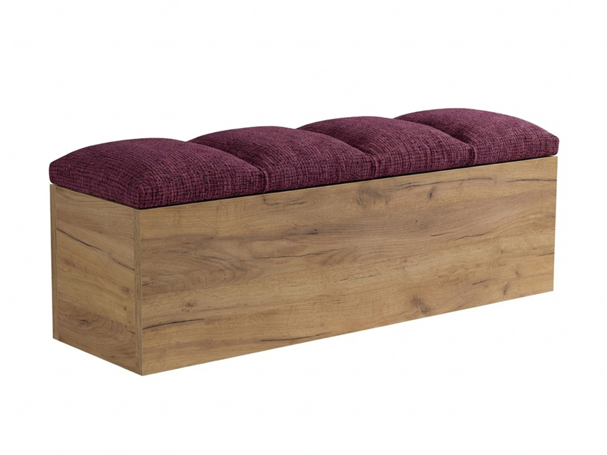 Bout de lit KUMO texturé rouge — vue 3