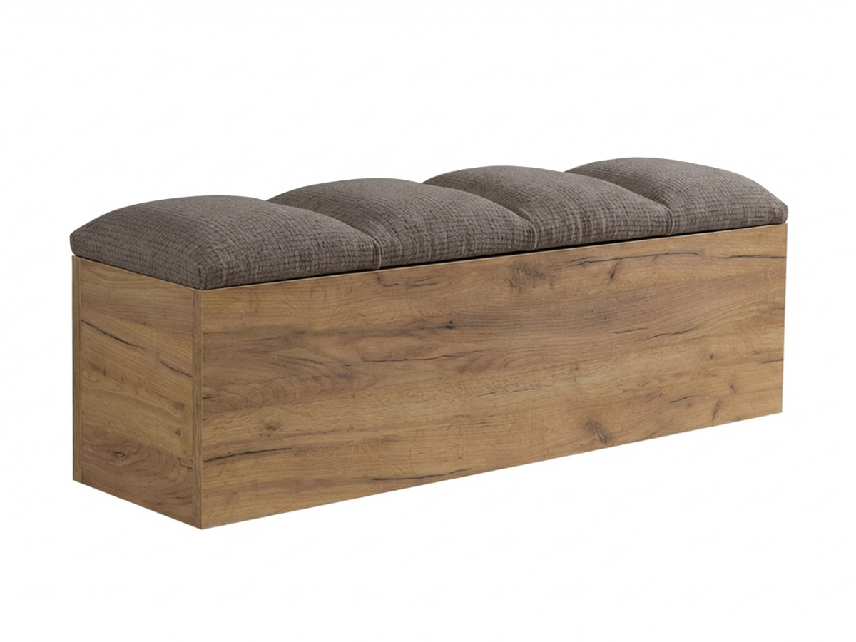 Bout de lit KUMO texturé taupe — vue 3