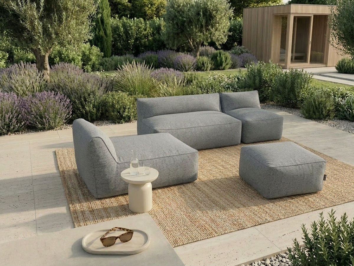 Canapé de jardin modulable RIVIERA gris foncé — vue 4