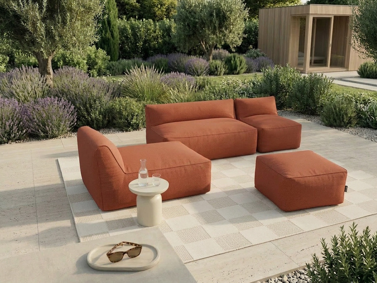 Canapé de jardin modulable RIVIERA orange — vue 4