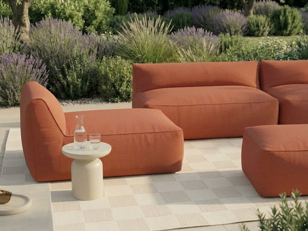 Canapé de jardin modulable RIVIERA orange — vue 6