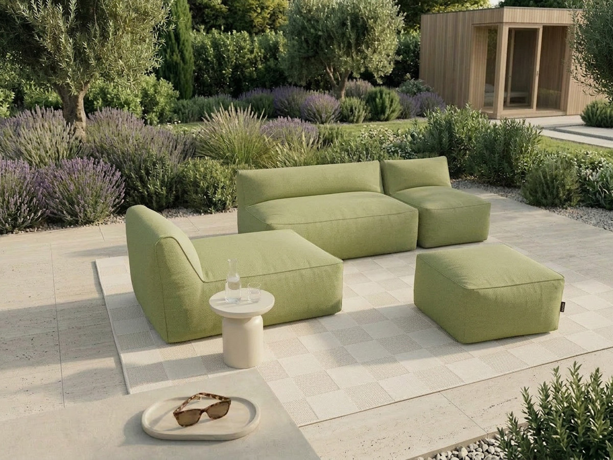 Canapé de jardin modulable RIVIERA vert — vue 4