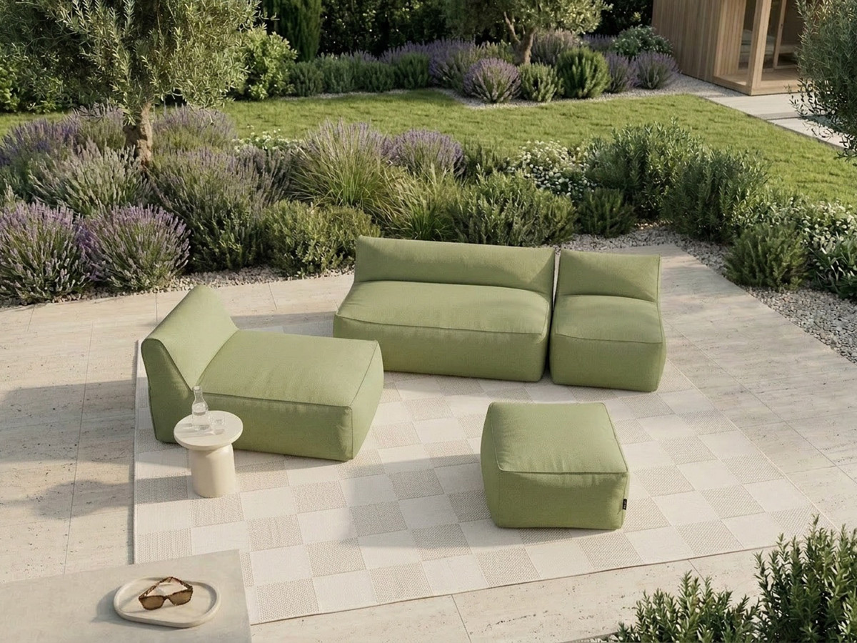 Canapé de jardin modulable RIVIERA vert — vue 5