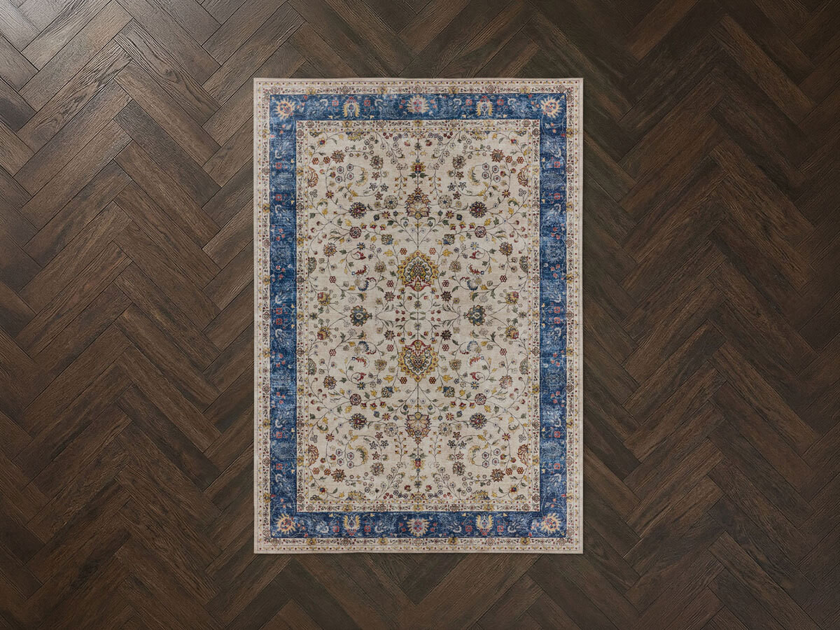 Tapis lavable à poils ras ARANN vintage