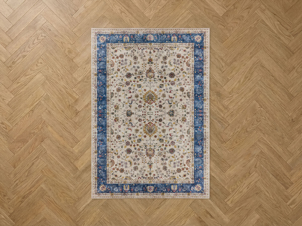 Tapis lavable à poils ras ARANN vintage