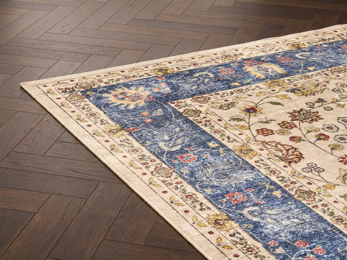 Tapis lavable à poils ras ARANN vintage