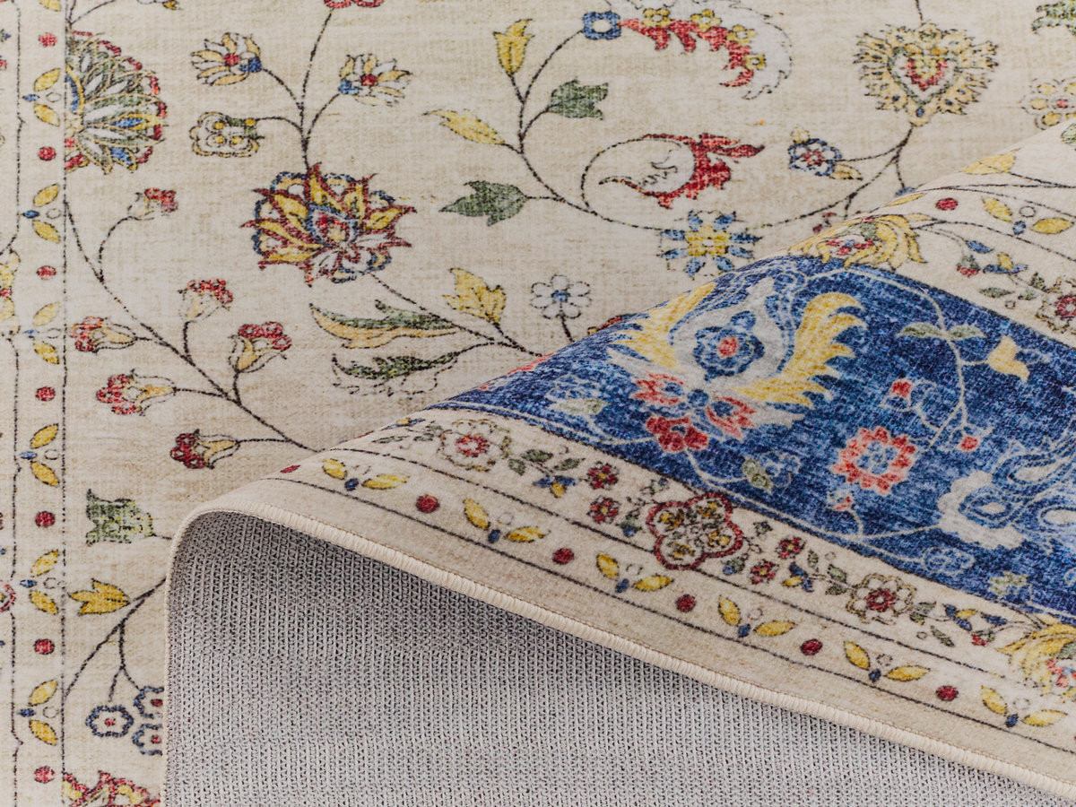 Tapis lavable à poils ras ARANN vintage