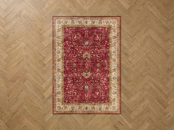 Tapis lavable à poils ras ARANN vintage