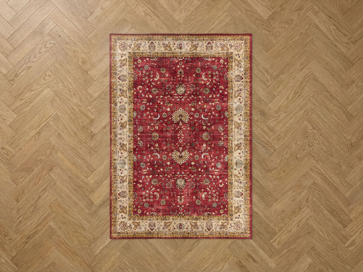 Tapis lavable à poils ras ARANN vintage