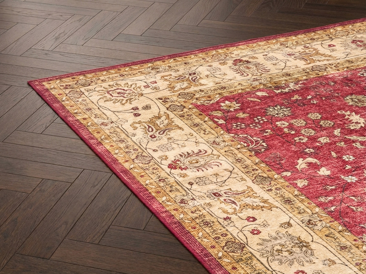 Tapis lavable à poils ras ARANN vintage