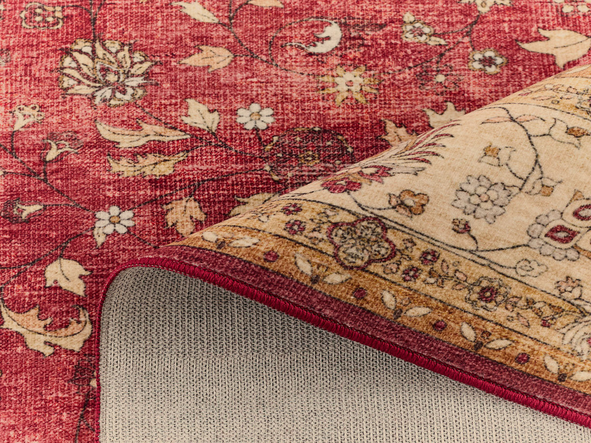 Tapis lavable à poils ras ARANN vintage