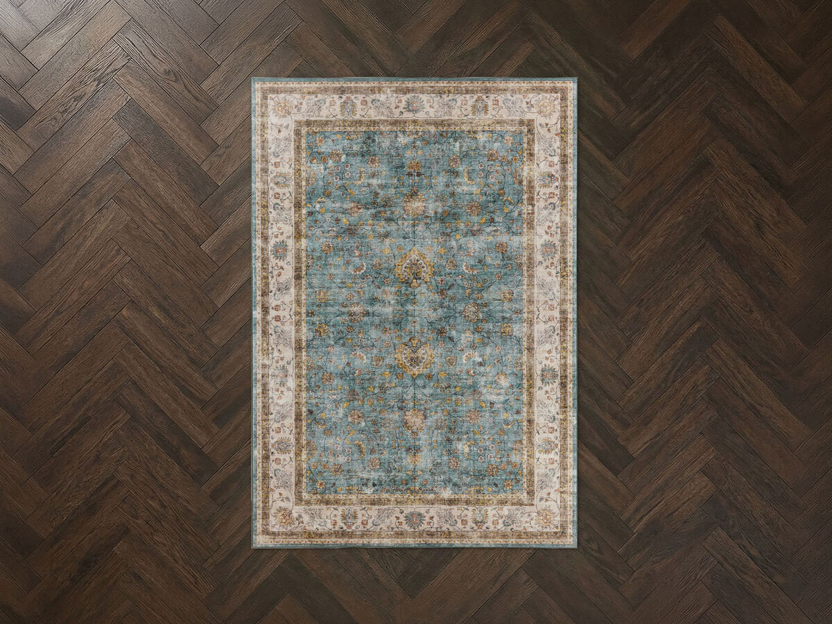 Tapis lavable à poils ras ARANN vintage