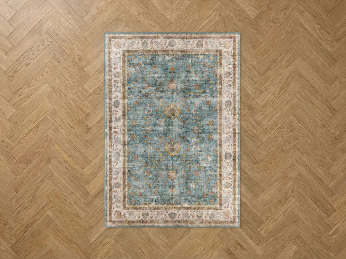 Tapis lavable à poils ras ARANN vintage