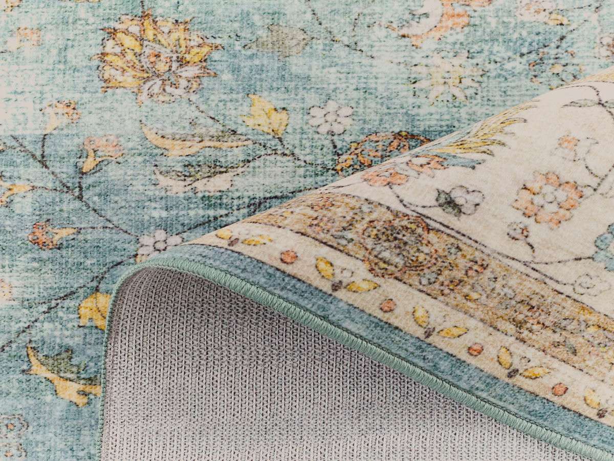 Tapis lavable à poils ras ARANN vintage