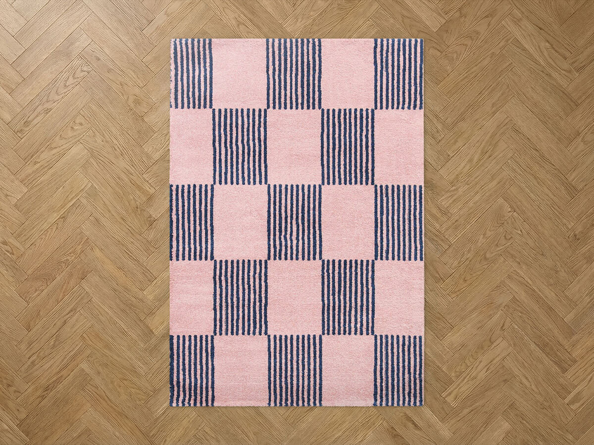 MAXIE hoogpolig vloerkleed met retro patroon