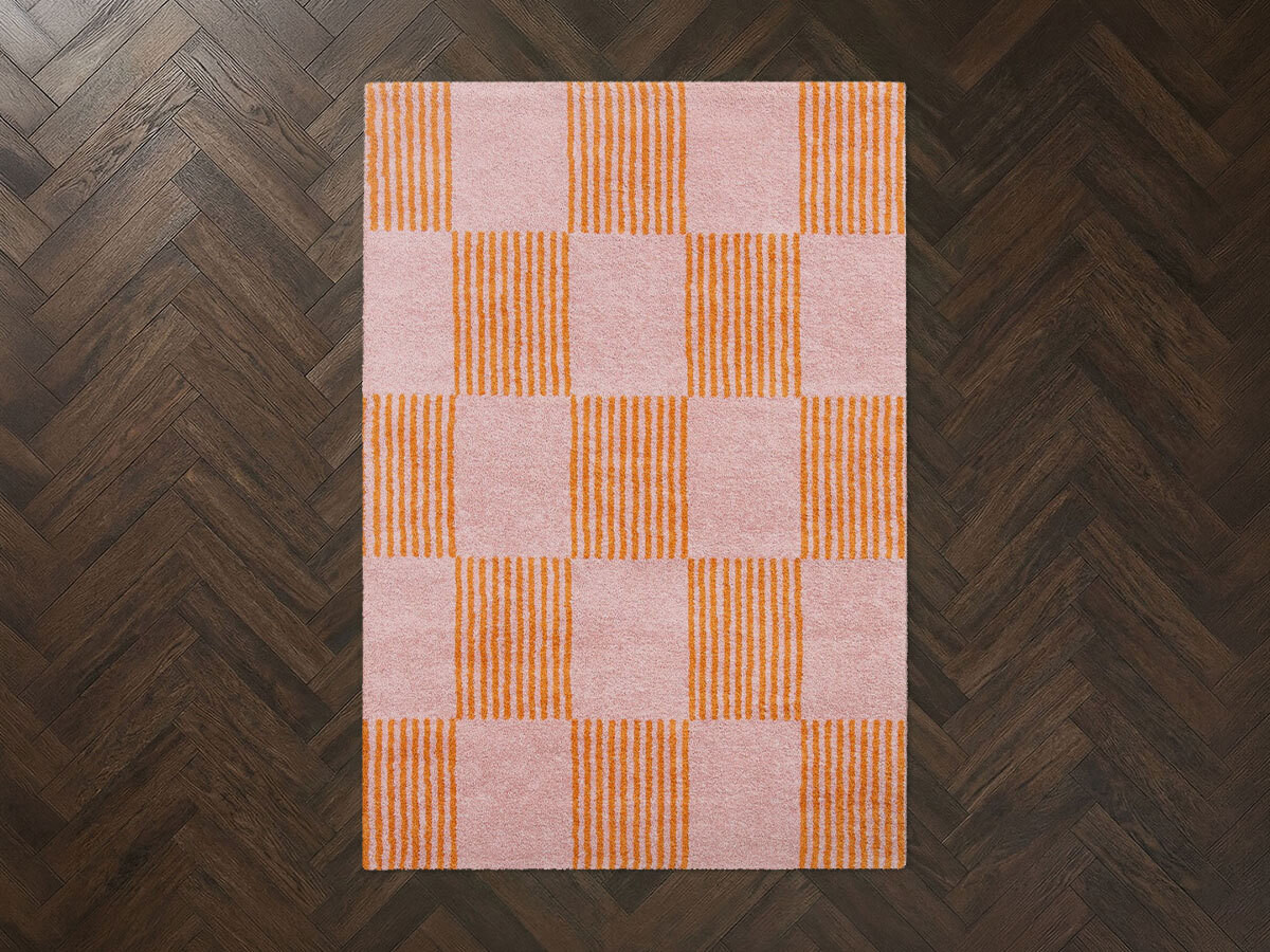 MAXIE hoogpolig vloerkleed met retro patroon