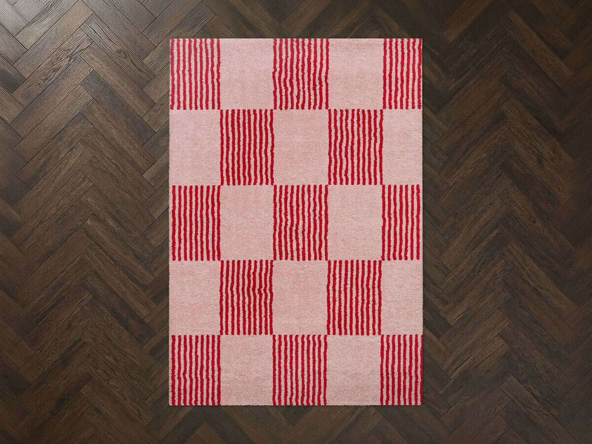 Tapis poils longs MAXIE motif retro