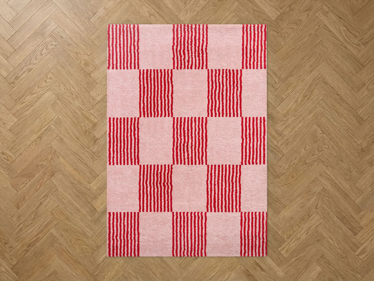 Tapis poils longs MAXIE motif retro