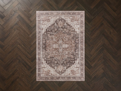 Tapis lavable à poils ras JAHAN vintage