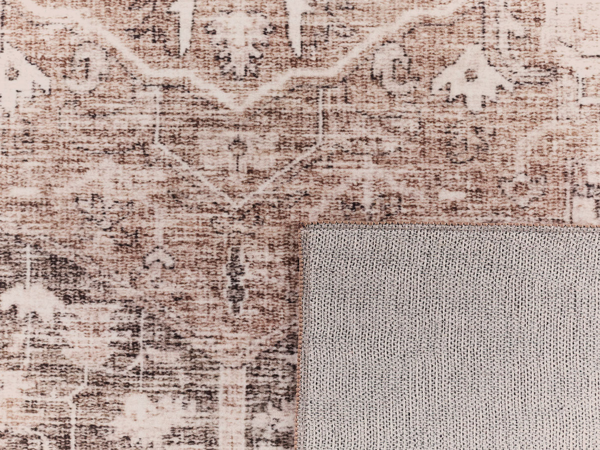 Tapis lavable à poils ras JAHAN vintage