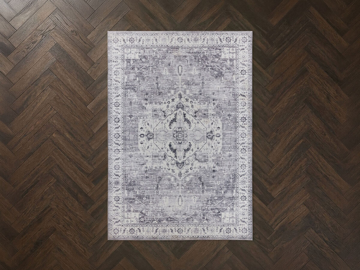 Tapis lavable à poils ras JAHAN vintage