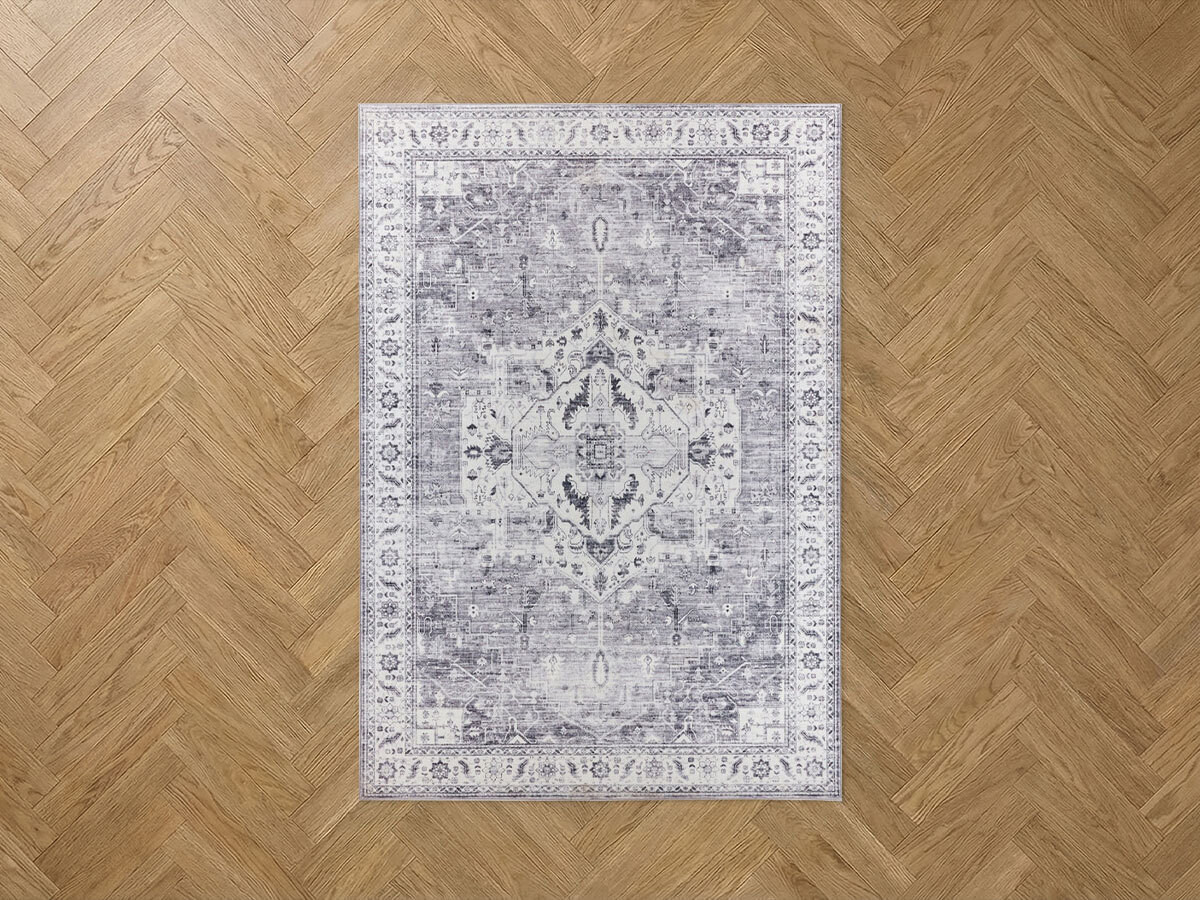 Tapis lavable à poils ras JAHAN vintage