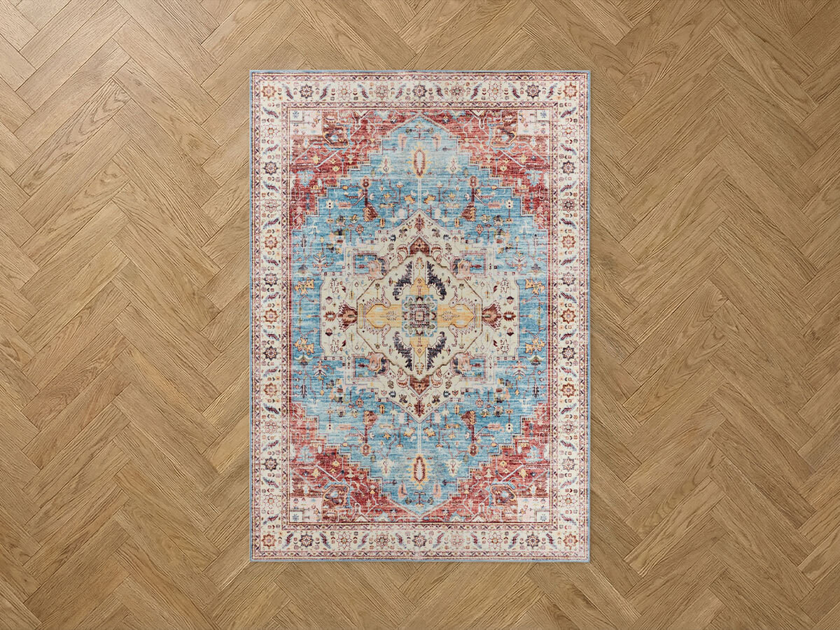 JAHAN vintage laagpolig, wasbaar vloerkleed