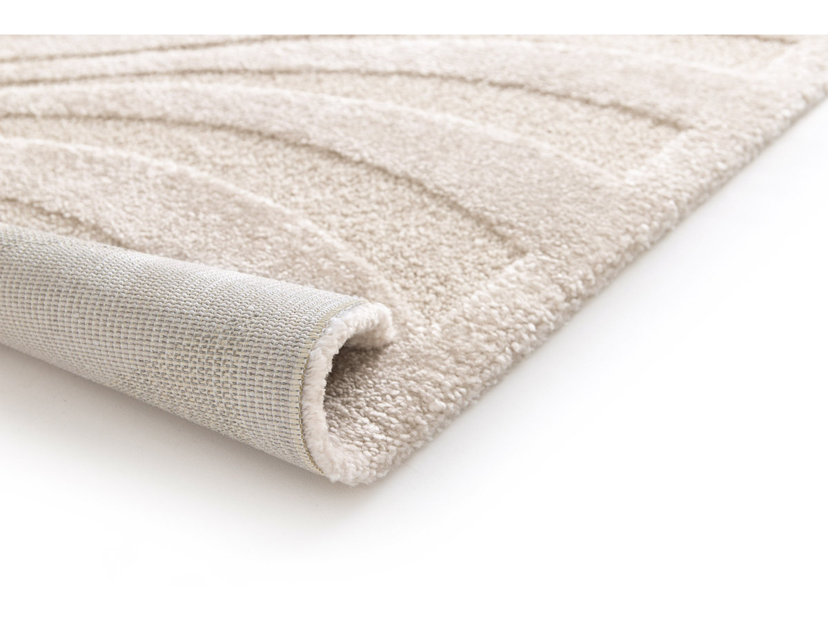 Tapis poils courts AVALON motif abstrait beige — vue 5