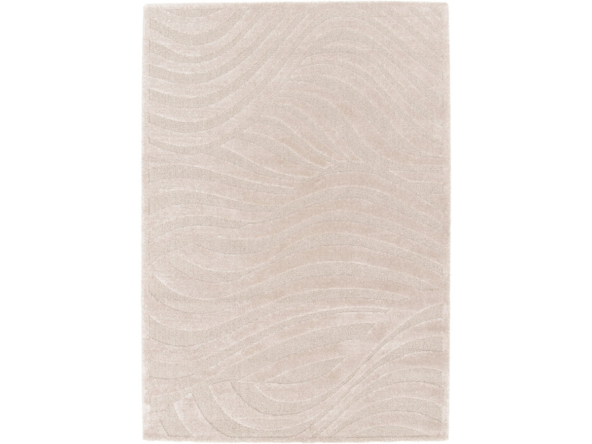 Tapis poils courts AVALON motif abstrait beige