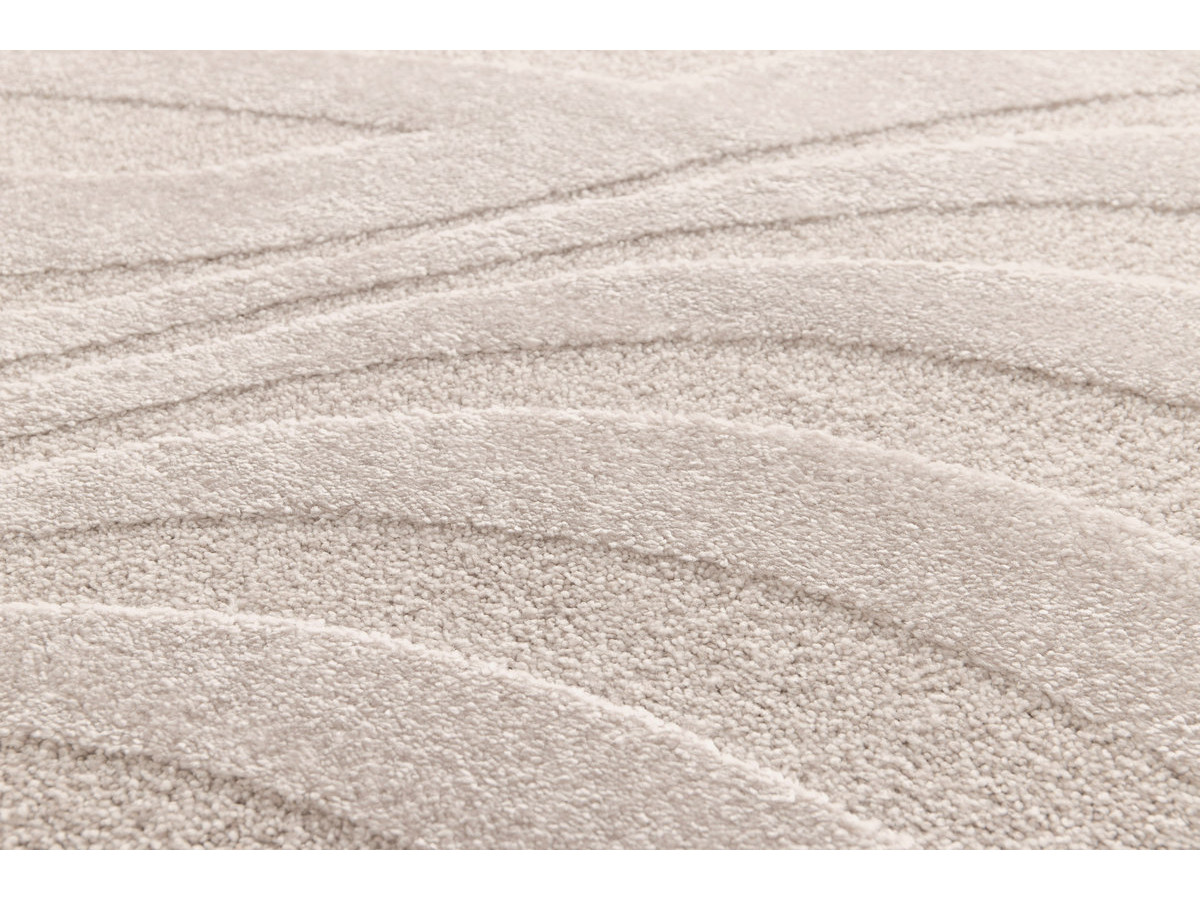 Tapis poils courts AVALON motif abstrait beige — vue 6