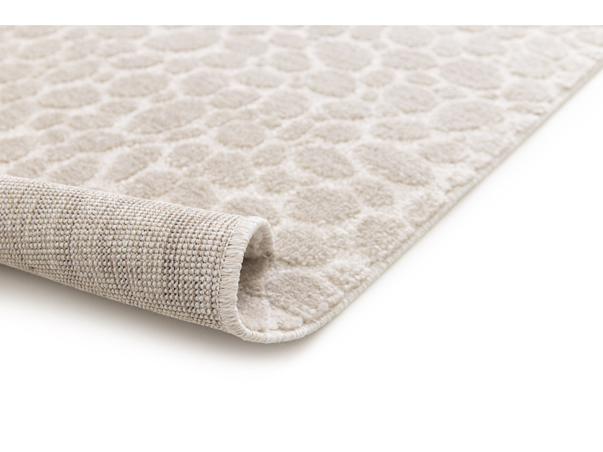 Tapis poils ras GISO motif abstrait beige — vue 6