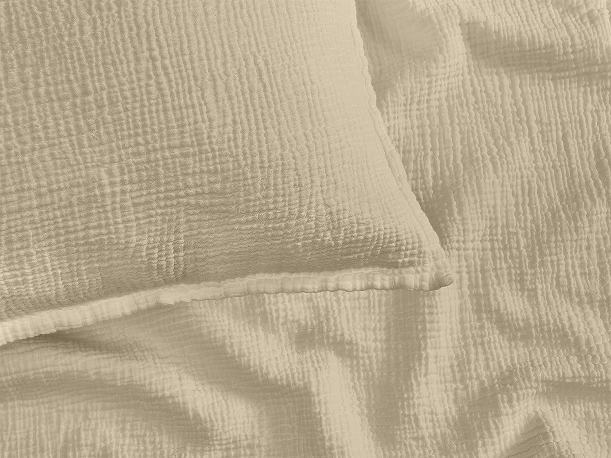 Parure de lit adulte en Gaze de coton HESTIA avec une housse de couette, taies d'oreiller