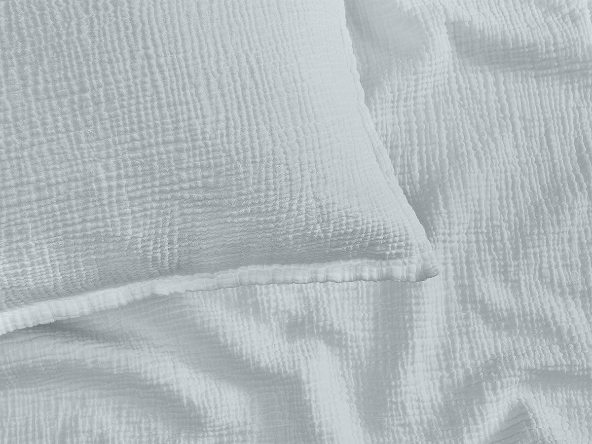 Parure de lit adulte en Gaze de coton HESTIA avec une housse de couette, taies d'oreiller