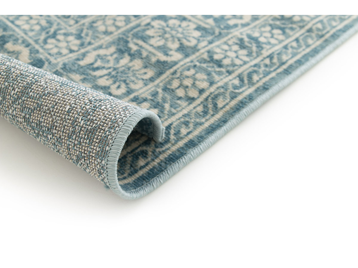 Tapis poils ras BRANN vintage bleu — vue 5