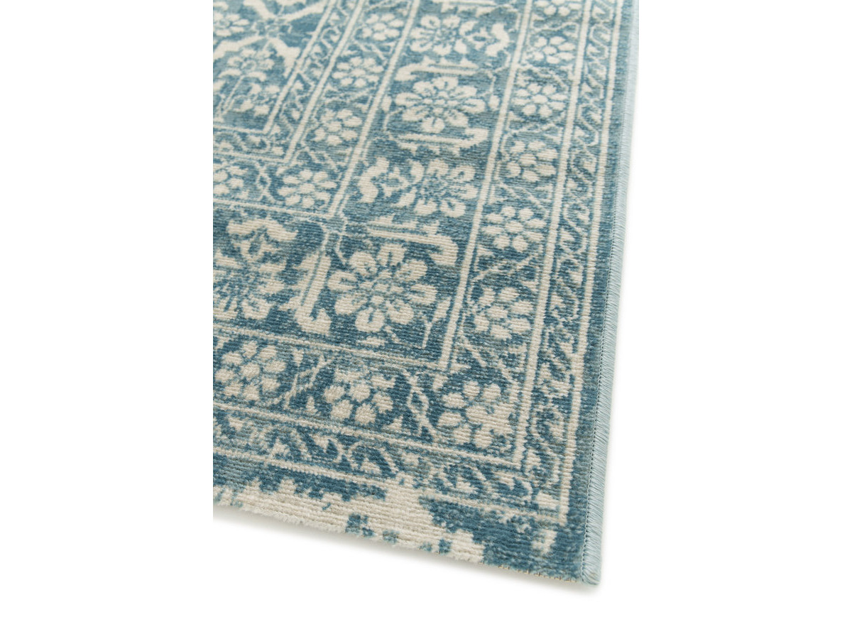 Tapis poils ras BRANN vintage bleu — vue 4