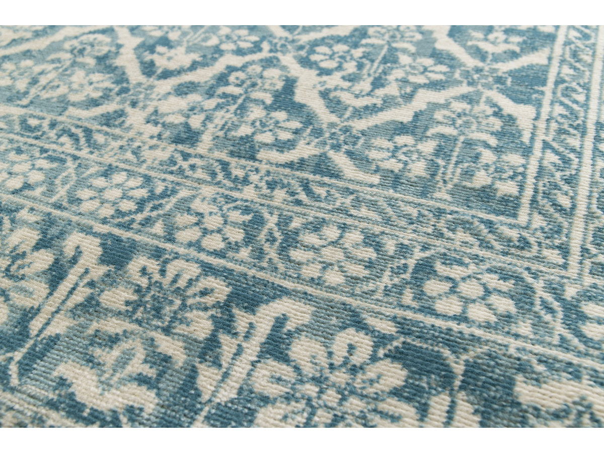 Tapis poils ras BRANN vintage bleu — vue 6