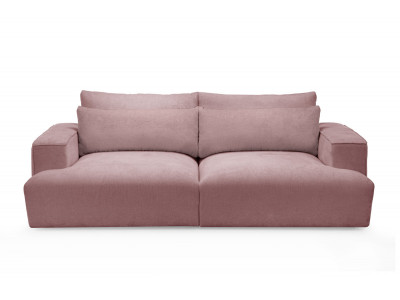 Canapé droit fixe 3 places assise profonde TWINY tissu lisse