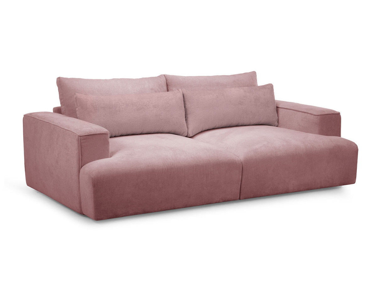 Sofa 3-osobowa z głębokim siedziskiem nierozkładana TWINY gładka tkanina