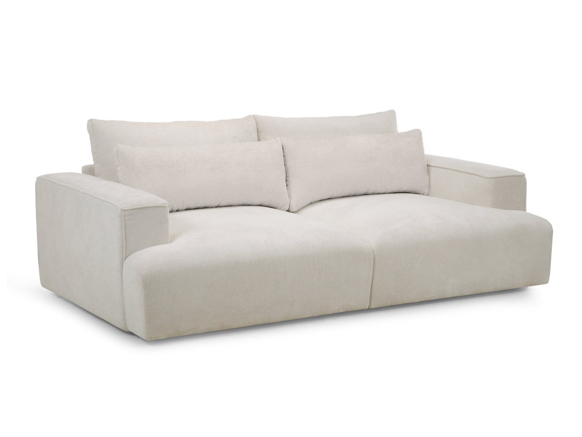 Sofa 3-osobowa z głębokim siedziskiem nierozkładana TWINY gładka tkanina