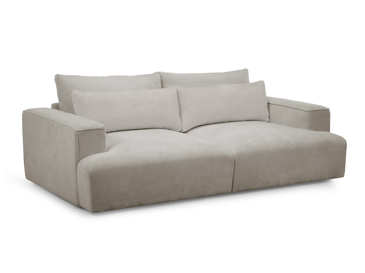 Sofa 3-osobowa z głębokim siedziskiem nierozkładana TWINY gładka tkanina