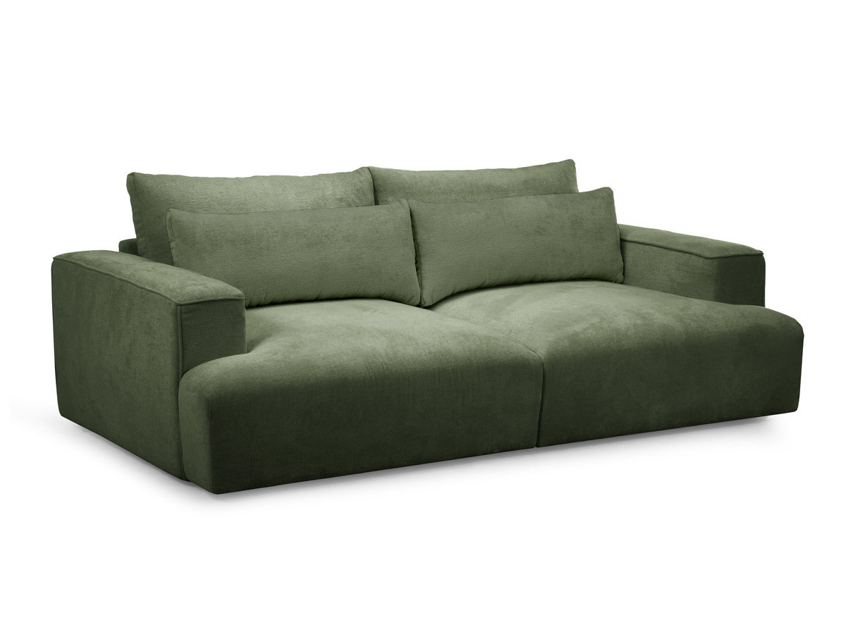 Sofa 3-osobowa z głębokim siedziskiem nierozkładana TWINY gładka tkanina