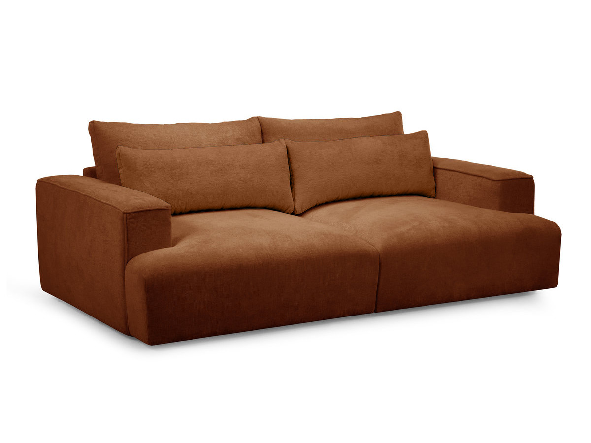 Sofa 3-osobowa z głębokim siedziskiem nierozkładana TWINY gładka tkanina