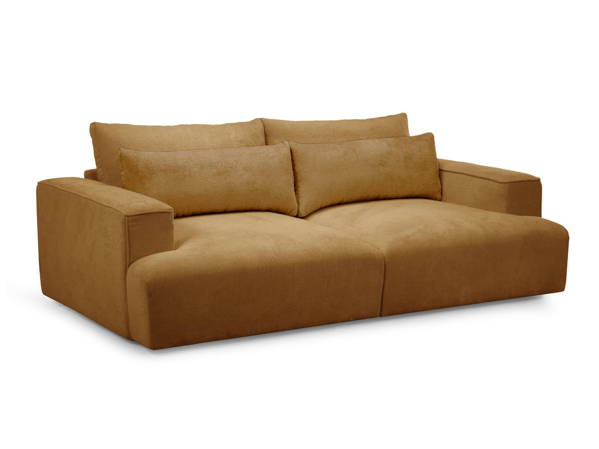 Sofa 3-osobowa z głębokim siedziskiem nierozkładana TWINY gładka tkanina