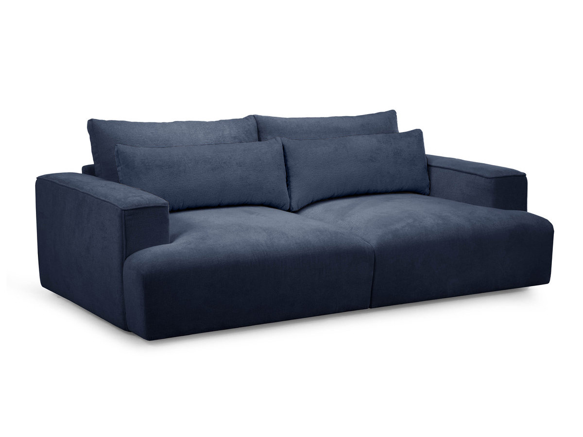 Sofa 3-osobowa z głębokim siedziskiem nierozkładana TWINY gładka tkanina